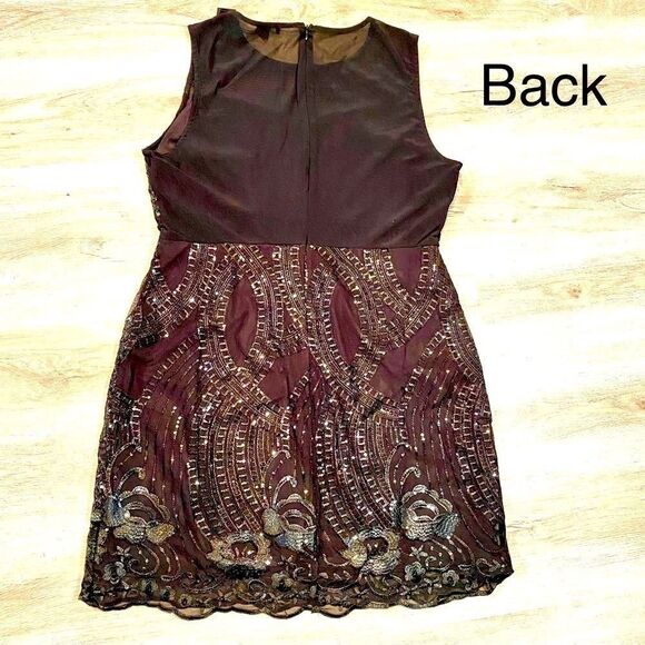 NWT SKY PLUS JET BLACK SEQUIN PEPLUM DRESS 2X - Picture 2 of 15